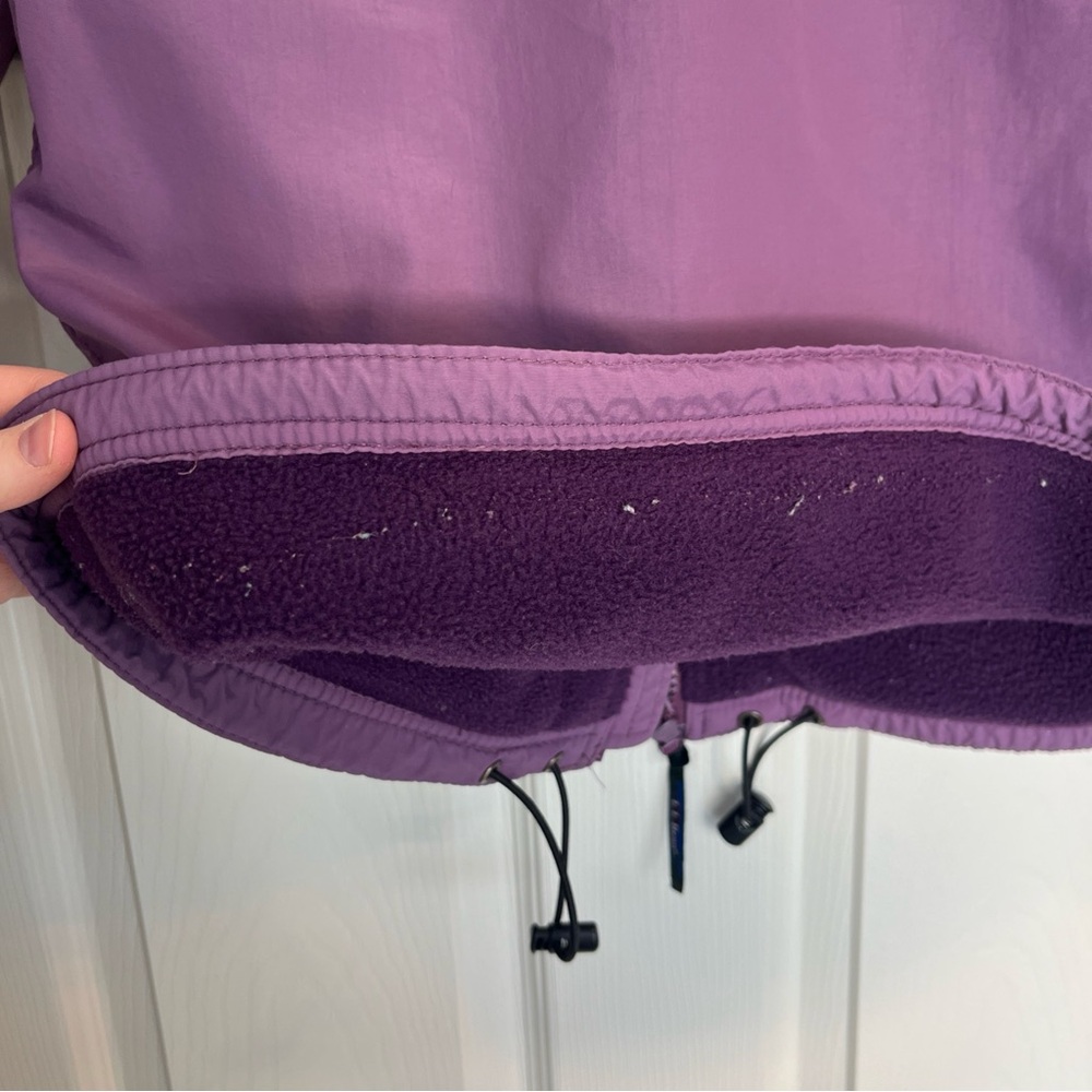 Vintage L.L. Bean Lavender Warm Up Jacket Full Zip Fleece Lined Pockets Warm - Picture 16 of 16